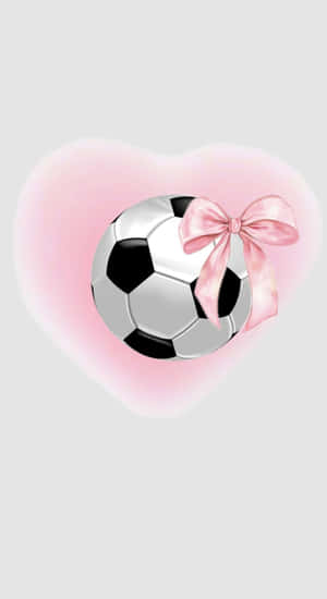 Preppy Soccer Heart Design Wallpaper