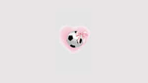Preppy Soccer Heart Design Wallpaper
