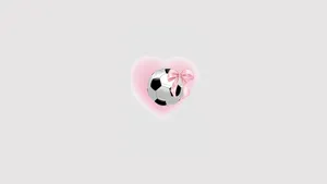 Preppy Soccer Heart Design Wallpaper