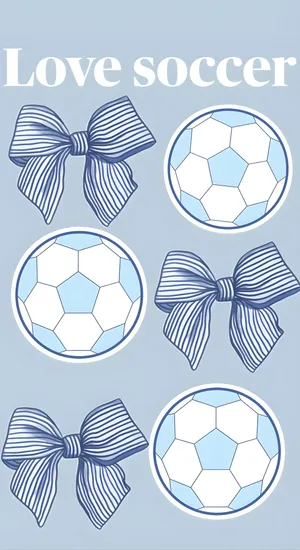 Preppy Soccer Love Design Wallpaper