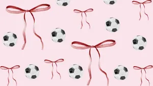 Preppy Soccer Pattern Wallpaper