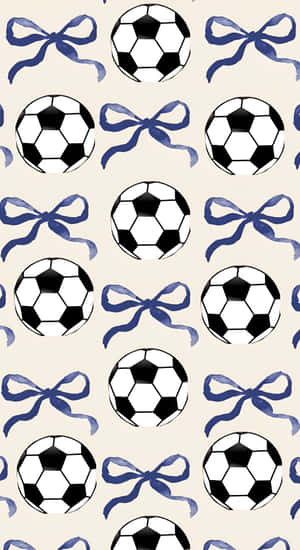 Preppy Soccer Pattern Wallpaper