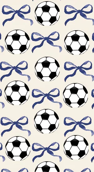 Preppy Soccer Pattern Wallpaper