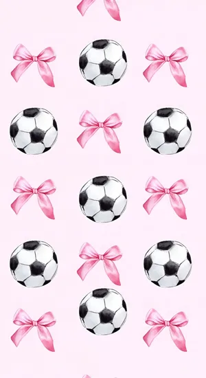 Preppy Soccer Pattern Wallpaper