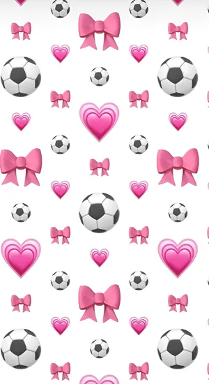 Preppy Soccer Pattern Wallpaper