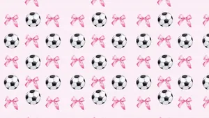 Preppy Soccer Pattern Wallpaper