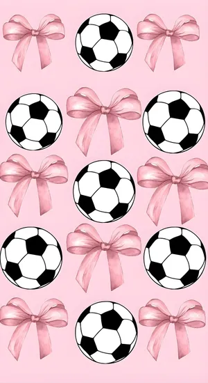 Preppy Soccer Pattern Wallpaper