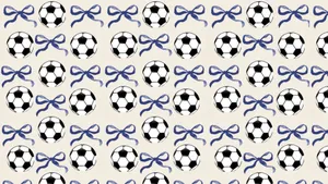 Preppy Soccer Pattern Wallpaper