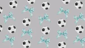 Preppy Soccer Pattern Wallpaper