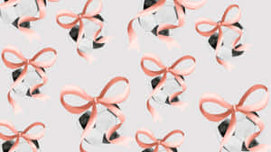 Preppy Soccer Ribbon Pattern Wallpaper