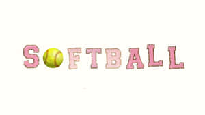 Preppy Softball Design Wallpaper