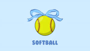 Preppy Softball Design Wallpaper