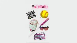 Preppy Softball Gear Essentials Wallpaper