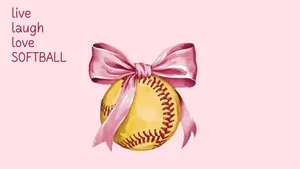 Preppy Softball Inspiration Wallpaper