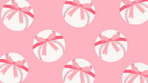 Preppy Softball Pattern Wallpaper