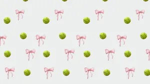 Preppy Softball Pattern Wallpaper
