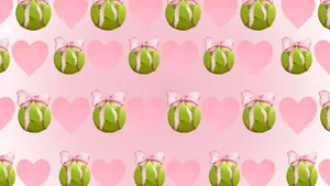 Preppy Softball Pattern Wallpaper