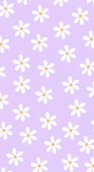 Preppy Spring Daisy Pattern Wallpaper