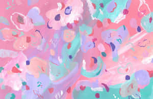 Preppy Spring Floral Abstract Wallpaper