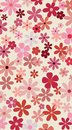 Preppy Spring Floral Pattern Wallpaper