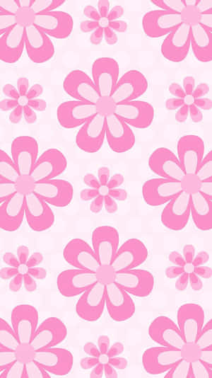 Preppy Spring Pink Floral Pattern.jpg Wallpaper