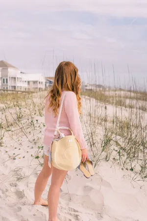 Preppy Style Beach Walk Wallpaper
