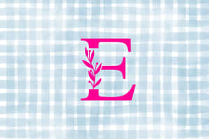 Preppy Style Letter E Design Wallpaper