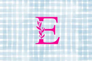 Preppy Style Letter E Design Wallpaper