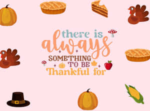 Preppy Thanksgiving Gratitude Quote Wallpaper