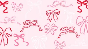 Preppy Valentines Day Bows Wallpaper