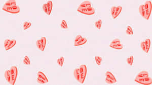 Preppy Valentines Day Candy Hearts Wallpaper