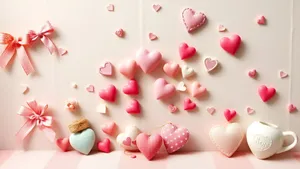 Preppy Valentines Day Decor Wallpaper