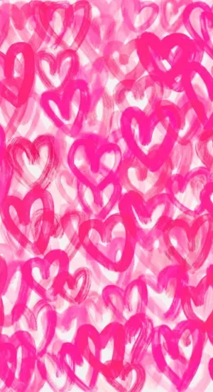 Preppy Valentines Day Heart Pattern Wallpaper