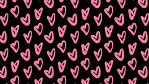 Preppy Valentines Day Heart Pattern Wallpaper