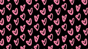 Preppy Valentines Day Heart Pattern Wallpaper