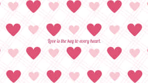 Preppy Valentines Day Hearts Wallpaper