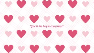 Preppy Valentines Day Hearts Wallpaper