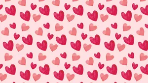 Preppy Valentines Day Hearts Wallpaper