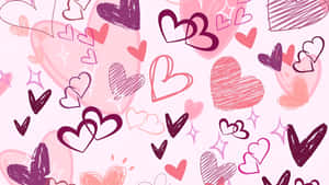 Preppy Valentines Day Hearts Wallpaper