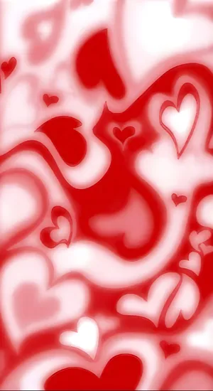 Preppy Valentines Day Hearts Wallpaper
