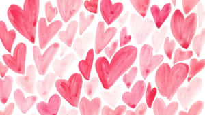 Preppy Valentines Day Hearts Wallpaper