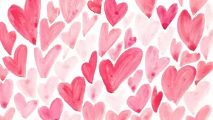 Preppy Valentines Day Hearts Wallpaper