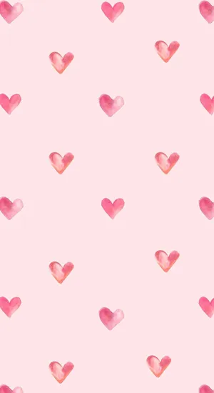 Preppy Valentines Day Hearts Wallpaper