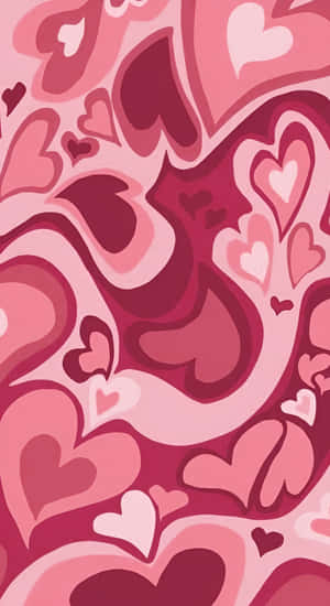 Preppy Valentines Day Hearts Wallpaper