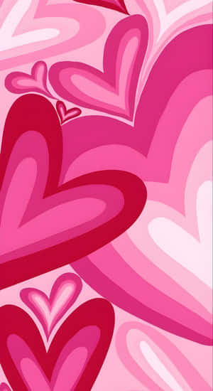 Preppy Valentines Day Hearts Wallpaper
