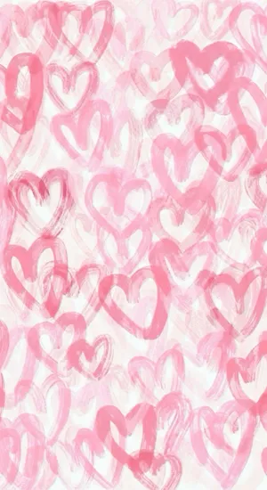 Preppy Valentines Day Hearts Wallpaper