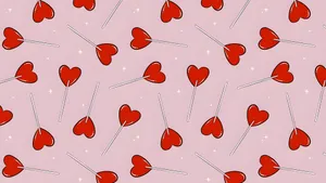 Preppy Valentines Day Hearts Wallpaper