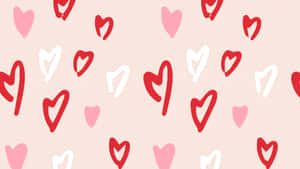 Preppy Valentines Day Hearts Wallpaper
