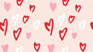 Preppy Valentines Day Hearts Wallpaper