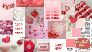 Preppy Valentines Day Inspiration Wallpaper